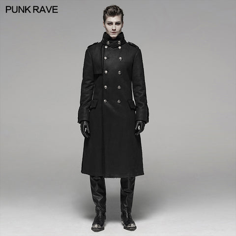 Military Style Medium Length Coat