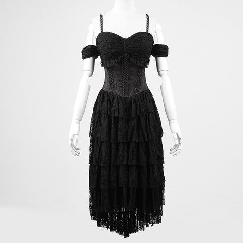 Unique Design Decadent Black Rock Gothic Dresses