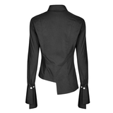 PUNK RAVE daily life black fashion designer lady casual blouse