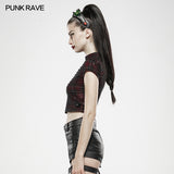 Hollow-out Strap Short-sleeved T-shirt
