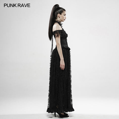 Gothic Gorgeous Off Shoulder Lace Dress