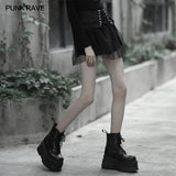 Nifty punk mesh plaid skirt