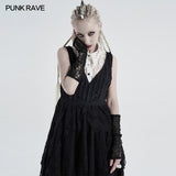Gothic daily striped lace gloves