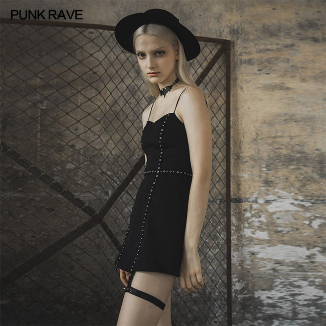 Sexy punk street slip dress
