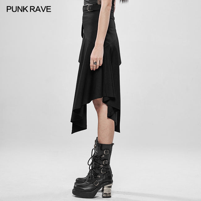 Punk Rock Irregular Skirt - Fabric
