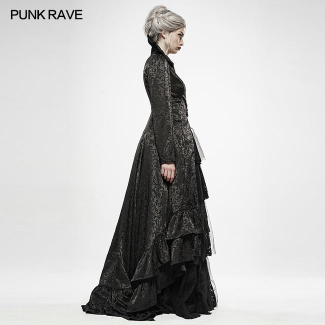 Gothic Witch's Wedding Dress Long Coat