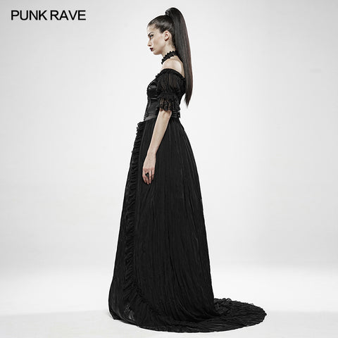 Black feather off shoulder dress