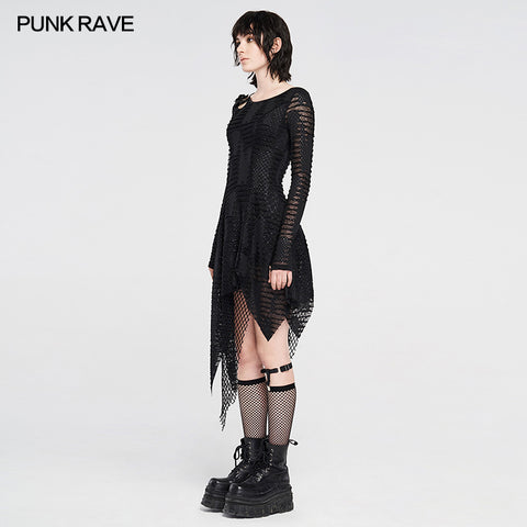 Dark Snakescale Shadow Flower Dress