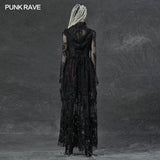 Gothic lace 3D embroidered long coat