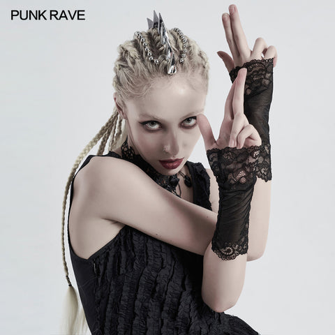 Goth daily lace gloves