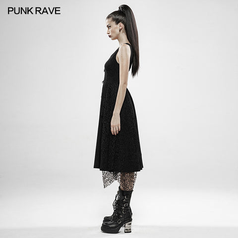 Punk Rebellious Girl Irregular Dress