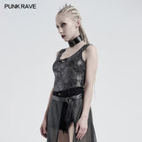 Punk daily corrugation printing vest