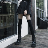 "Hardcore Girl" series simplest short front and long back pleated skirt