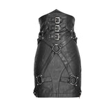 New Fashion Lady Bandage High Waisted Leather Punk Skirt