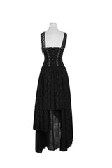 Black Elastic Mesh Stretchy Sexy Slit Long Prom Gown Evening Punk Dress