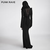Mermaid Fashion Gowns Sexy Party Evening Gothic Dresses With Hoodie