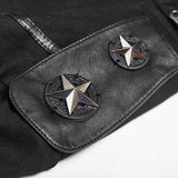 Black High Collar Long Sleeves Skinny Military Punk Dress