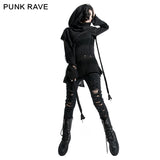 Fashion Ladies Knitted Black Wool Hood Accessories