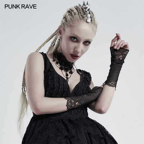 Goth daily lace gloves