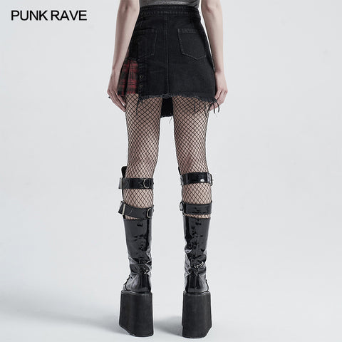 Punk rough short skirt