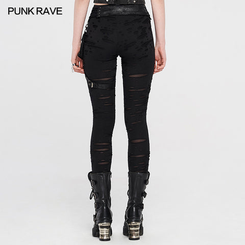 Steampunk detachable waistbag leggings