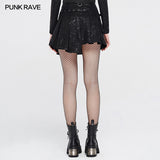 2021 Irregular Patterns Punk Skirt With Buckle
