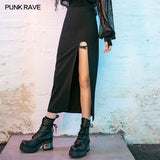 High-waisted sexy medium-length skirt