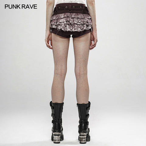 Steampunk viper stonewashing shorts