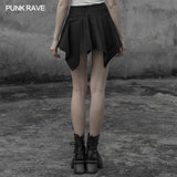Gothic stitching dark mini skirt