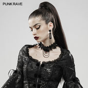 Rose And Thorns Gothic Lace Necklace