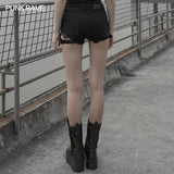 Gothic Sexy Tied Rope Short Jeans