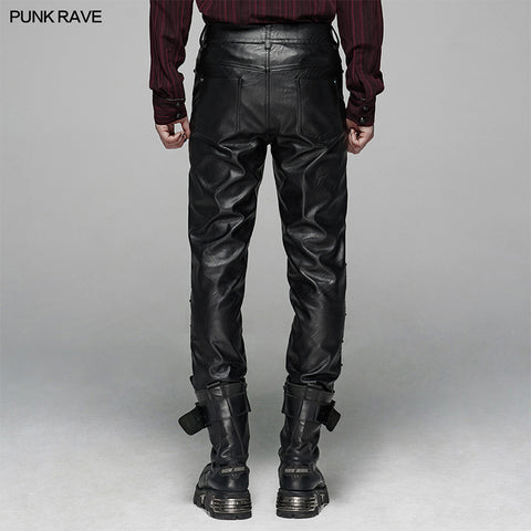 Punk Elastic PU Leather Pants