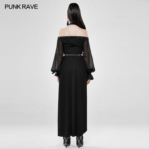 Dark Night Jumpsuit with Detachable Long Skirt