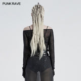 PUNK horizontal neck T-shirt
