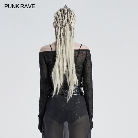 PUNK horizontal neck T-shirt