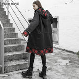 Lattice stitching Long jacket (with Waistline)