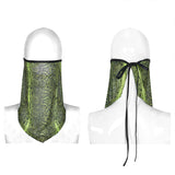 Punk fluorescent serpentine printed triangular face kerchief