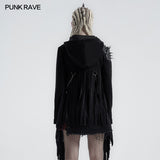 Punk handsome tassel hooded jacket