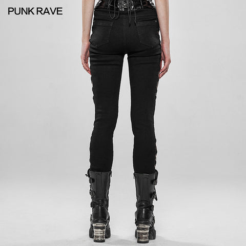 Punk Split Hollow-out Trousers
