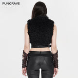 Punk Short Stand Collar Waistcoat