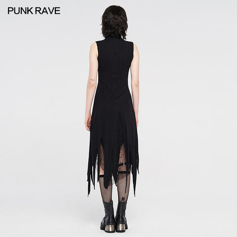 Darkness magic irregular knit dress