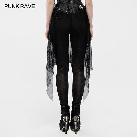 Goth black flame leggings