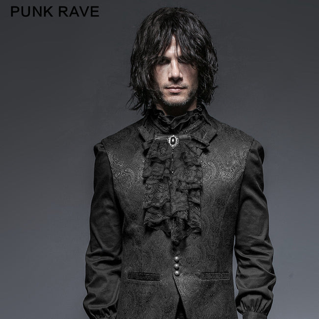 Black Fashion Men Shirt Fancy Lace Purple Neck Ties Accessories Punkravestore Black Fashion Men Shirt Fancy Lace Purple Neck Ties Accessories Punkravestore