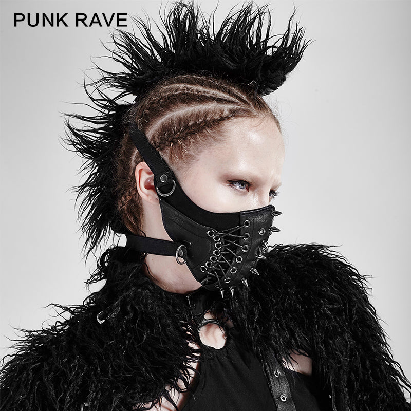 Punk Rivet Face Sexy Leather Mask Accessories– Punkravestore