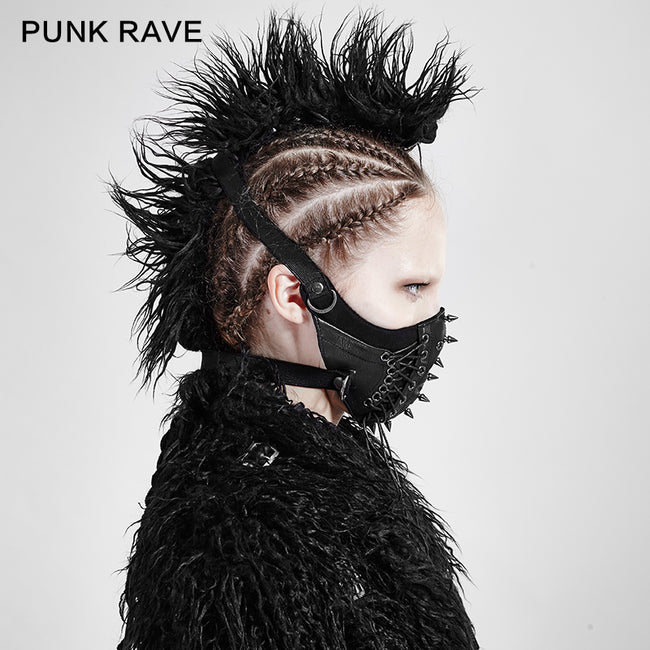Punk Rivet Face Sexy Leather Mask Accessories