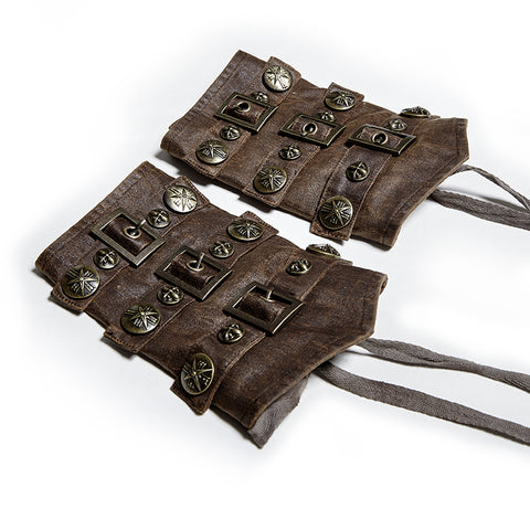Dark Brown Adjustable Strap Steampunk Armor Sets Accessories