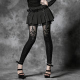 Women's Victorian Style Sexy Leather Gothic Leggings With Lace