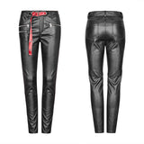 The soft, high-elastic denim fabric in contrast with elastic brush twill fabric Pants