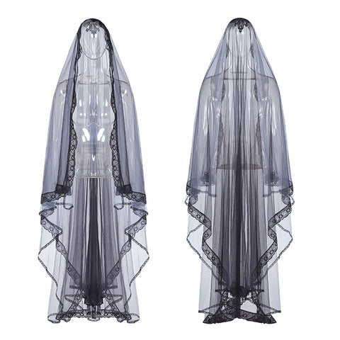 Gothic Zombie Bride Gradient Veil