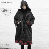Lattice stitching Long jacket (with Waistline)